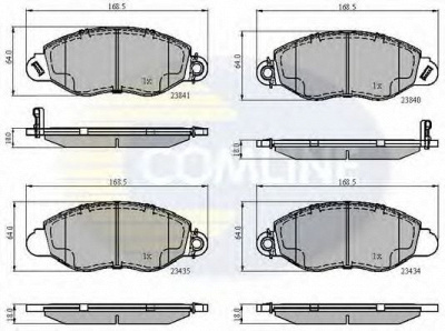 COMLINE cbp31107 -  Комплект тормозных колодок, дисковый тормоз