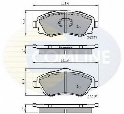 COMLINE cbp31112 -  Комплект тормозных колодок, дисковый тормоз