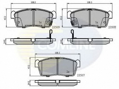 COMLINE cbp31113 -  Комплект тормозных колодок, дисковый тормоз