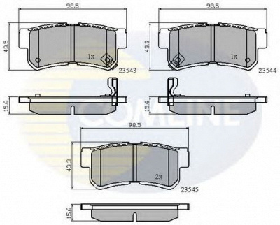 COMLINE cbp31126 -  Комплект тормозных колодок, дисковый тормоз