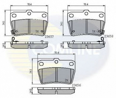 COMLINE cbp31134 -  Комплект тормозных колодок, дисковый тормоз