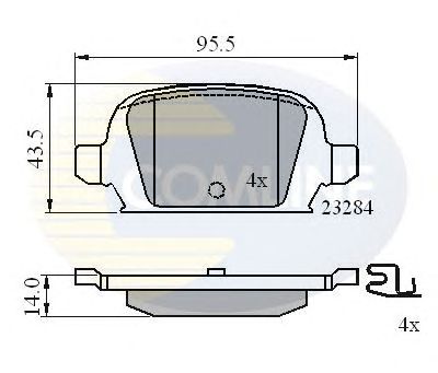 COMLINE cbp31135 -  Комплект тормозных колодок, дисковый тормоз
