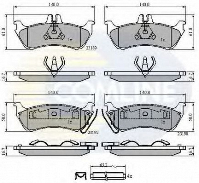 COMLINE cbp31148 -  Комплект тормозных колодок, дисковый тормоз
