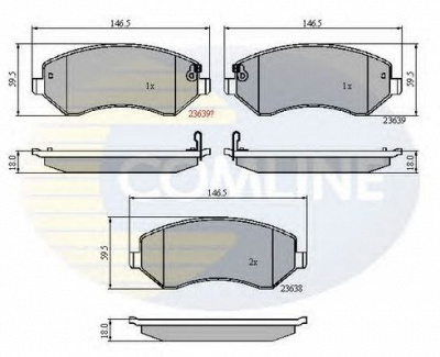 COMLINE cbp31162 -  Комплект тормозных колодок, дисковый тормоз