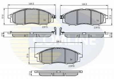 COMLINE cbp31193 -  Комплект тормозных колодок, дисковый тормоз