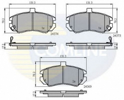 COMLINE cbp31197 -  Комплект тормозных колодок, дисковый тормоз