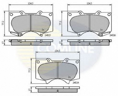COMLINE cbp31201 -  Комплект тормозных колодок, дисковый тормоз