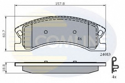 COMLINE cbp31202 -  Комплект тормозных колодок, дисковый тормоз