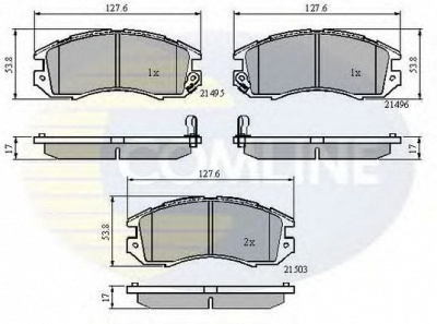 COMLINE cbp3127 -  Комплект тормозных колодок, дисковый тормоз