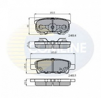 COMLINE cbp31290 -  Комплект тормозных колодок, дисковый тормоз