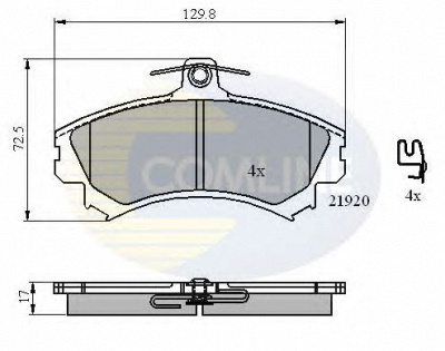 COMLINE cbp31304 -  Комплект тормозных колодок, дисковый тормоз