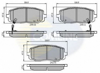 COMLINE cbp31319 -  Комплект тормозных колодок, дисковый тормоз