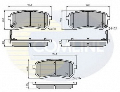 COMLINE cbp31320 -  Комплект тормозных колодок, дисковый тормоз