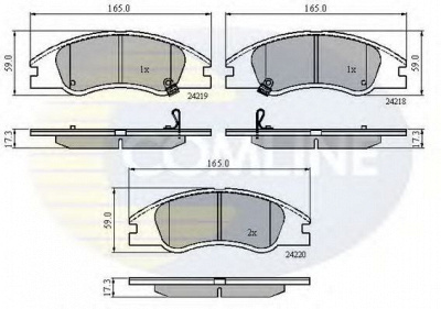 COMLINE cbp31321 -  Комплект тормозных колодок, дисковый тормоз