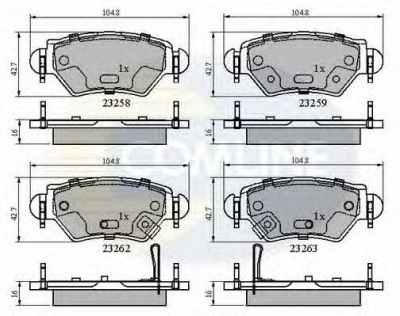 COMLINE cbp31504 -  Комплект тормозных колодок, дисковый тормоз