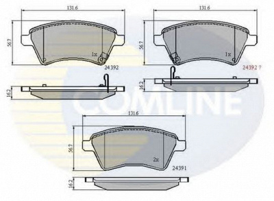 COMLINE cbp31513 -  Комплект тормозных колодок, дисковый тормоз