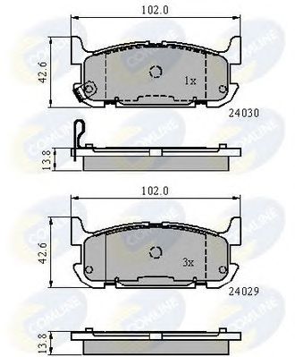 COMLINE cbp31521 -  Комплект тормозных колодок, дисковый тормоз
