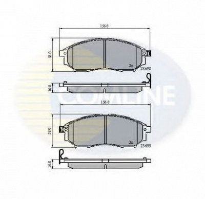 COMLINE cbp31524 -  Комплект тормозных колодок, дисковый тормоз