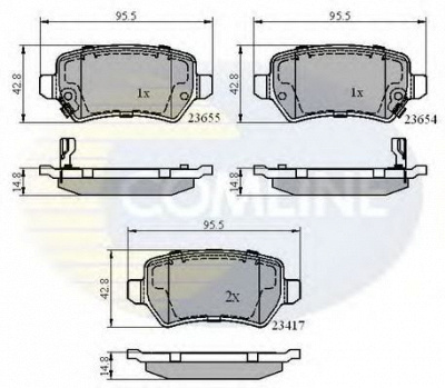 COMLINE cbp31551 -  Комплект тормозных колодок, дисковый тормоз