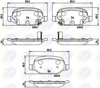 COMLINE cbp31559 -  Комплект тормозных колодок, дисковый тормоз