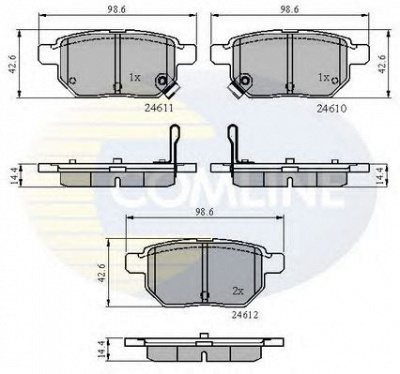 COMLINE cbp31579 -  Комплект тормозных колодок, дисковый тормоз