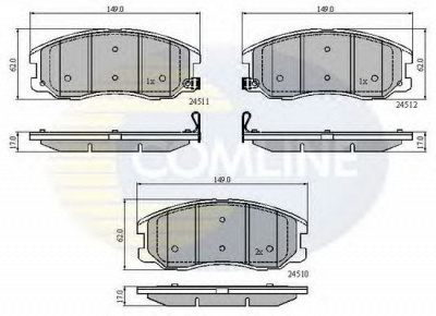 COMLINE cbp31582 -  Комплект тормозных колодок, дисковый тормоз