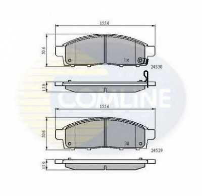 COMLINE cbp31584 -  Комплект тормозных колодок, дисковый тормоз