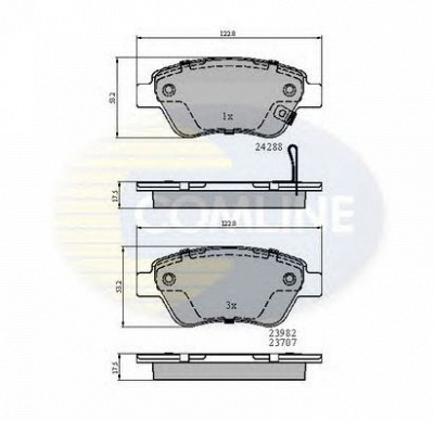 COMLINE cbp31594 -  Комплект тормозных колодок, дисковый тормоз