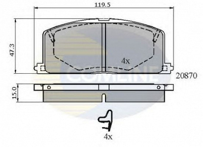 COMLINE cbp3163 -  Комплект тормозных колодок, дисковый тормоз