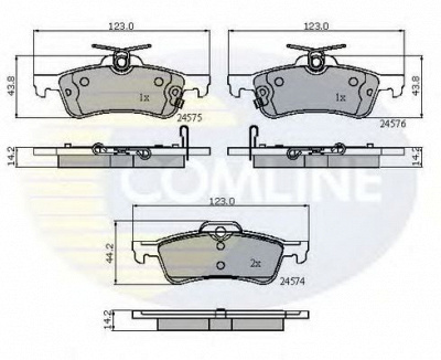 COMLINE cbp31657 -  Комплект тормозных колодок, дисковый тормоз