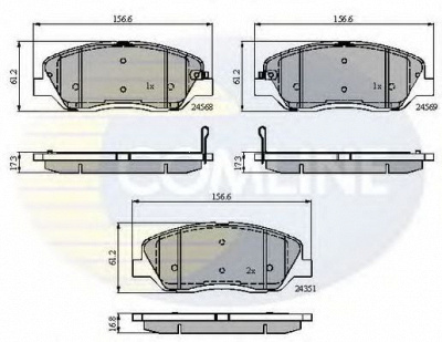 COMLINE cbp31676 -  Комплект тормозных колодок, дисковый тормоз