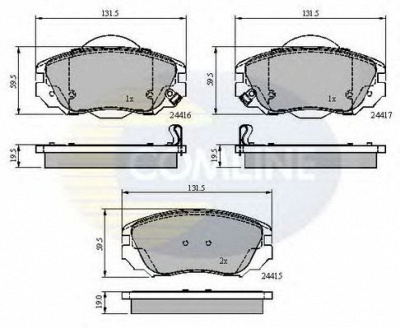 COMLINE cbp31679 -  Комплект тормозных колодок, дисковый тормоз