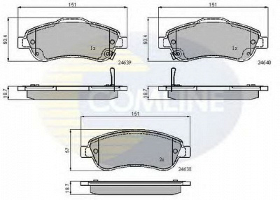 COMLINE cbp31705 -  Комплект тормозных колодок, дисковый тормоз