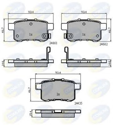 COMLINE cbp31711 -  Комплект тормозных колодок, дисковый тормоз