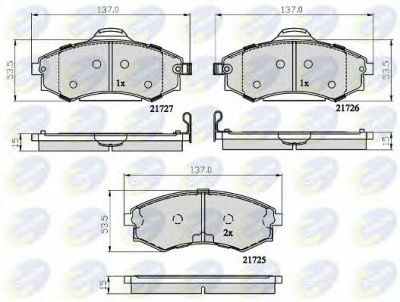COMLINE cbp31741 -  Комплект тормозных колодок, дисковый тормоз
