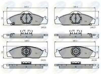 COMLINE cbp31746 -  Комплект тормозных колодок, дисковый тормоз