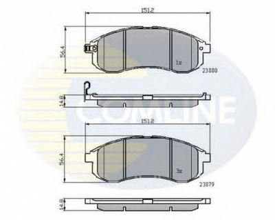 COMLINE cbp31749 -  Комплект тормозных колодок, дисковый тормоз