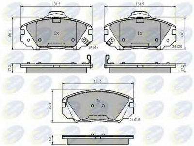 COMLINE cbp31788 -  Комплект тормозных колодок, дисковый тормоз
