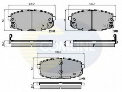 COMLINE cbp31798 -  Комплект тормозных колодок, дисковый тормоз
