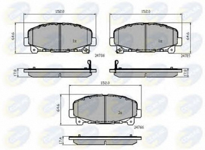 COMLINE cbp32010 -  Комплект тормозных колодок, дисковый тормоз