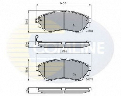 COMLINE cbp32012 -  Комплект тормозных колодок, дисковый тормоз