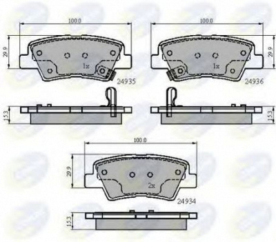 COMLINE cbp32023 -  Комплект тормозных колодок, дисковый тормоз