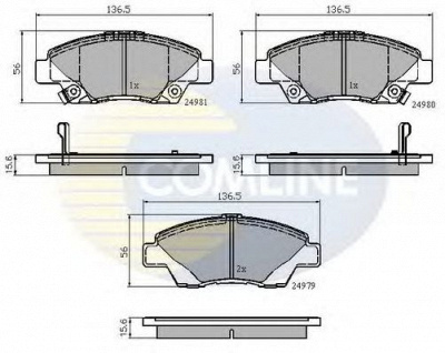 COMLINE cbp32036 -  Комплект тормозных колодок, дисковый тормоз