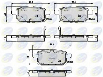COMLINE cbp32128 -  Комплект тормозных колодок, дисковый тормоз