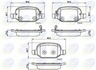 COMLINE cbp32139 -  Комплект тормозных колодок, дисковый тормоз