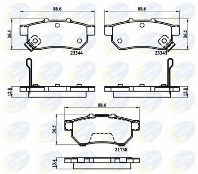 COMLINE cbp32146 -  Комплект тормозных колодок, дисковый тормоз