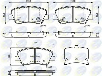 COMLINE cbp32152 -  Колодки тормозные дисковые передние, комплект