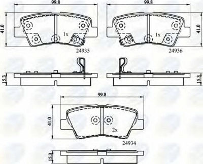 COMLINE cbp32161 -  Колодки тормозные дисковые задниеие, комплект
