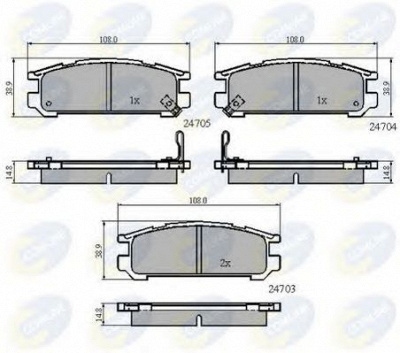 COMLINE cbp3218 -  Комплект тормозных колодок, дисковый тормоз