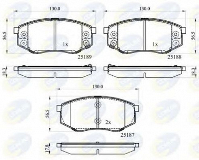 COMLINE cbp32194 -  Комплект тормозных колодок, дисковый тормоз